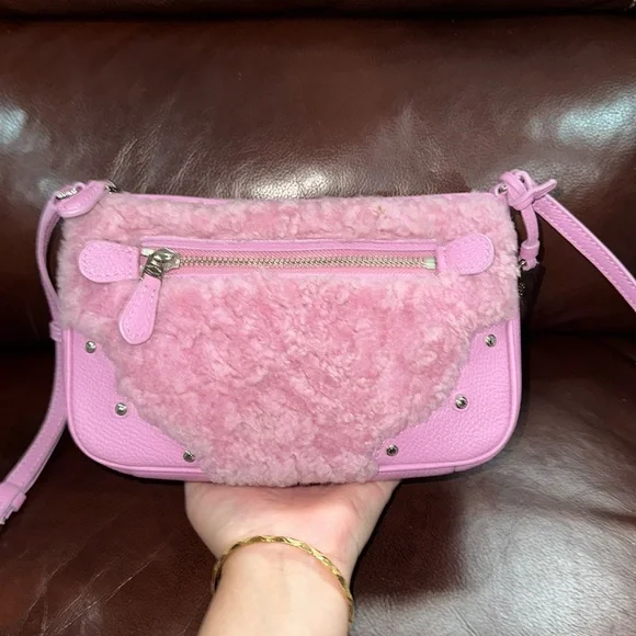 SOLD🔥🔥🔥Coach Small Rhyder Pochette In Pink Leather Crossbody Bag - Picture 3 of 13
